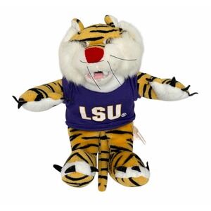 1998 VTG CAMPUS COLLEGE CRITTERS LSU TIGER  "MIKE" PLUSH/STUFFED ANIMAL  8" Long